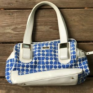 Kate Spade White Leather and Canvas Purse